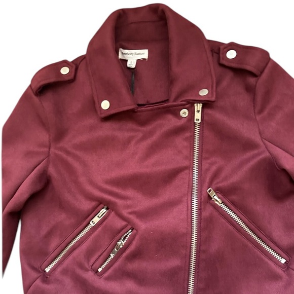 Newbury Knutson Moto Jacket in Raspberry Red size Small - Picture 2 of 13